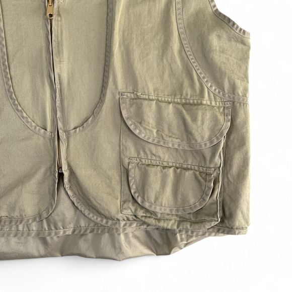 Avid Outdoor Hunting Vest Adult XXL 2XL Brown Zip Pockets Game Bag Tactical - Picture 5 of 10